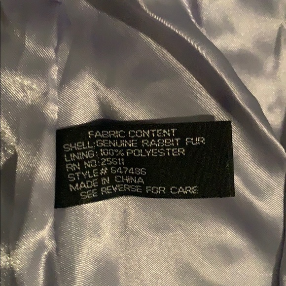 rabbit fur coat (purple) - Picture 4 of 6